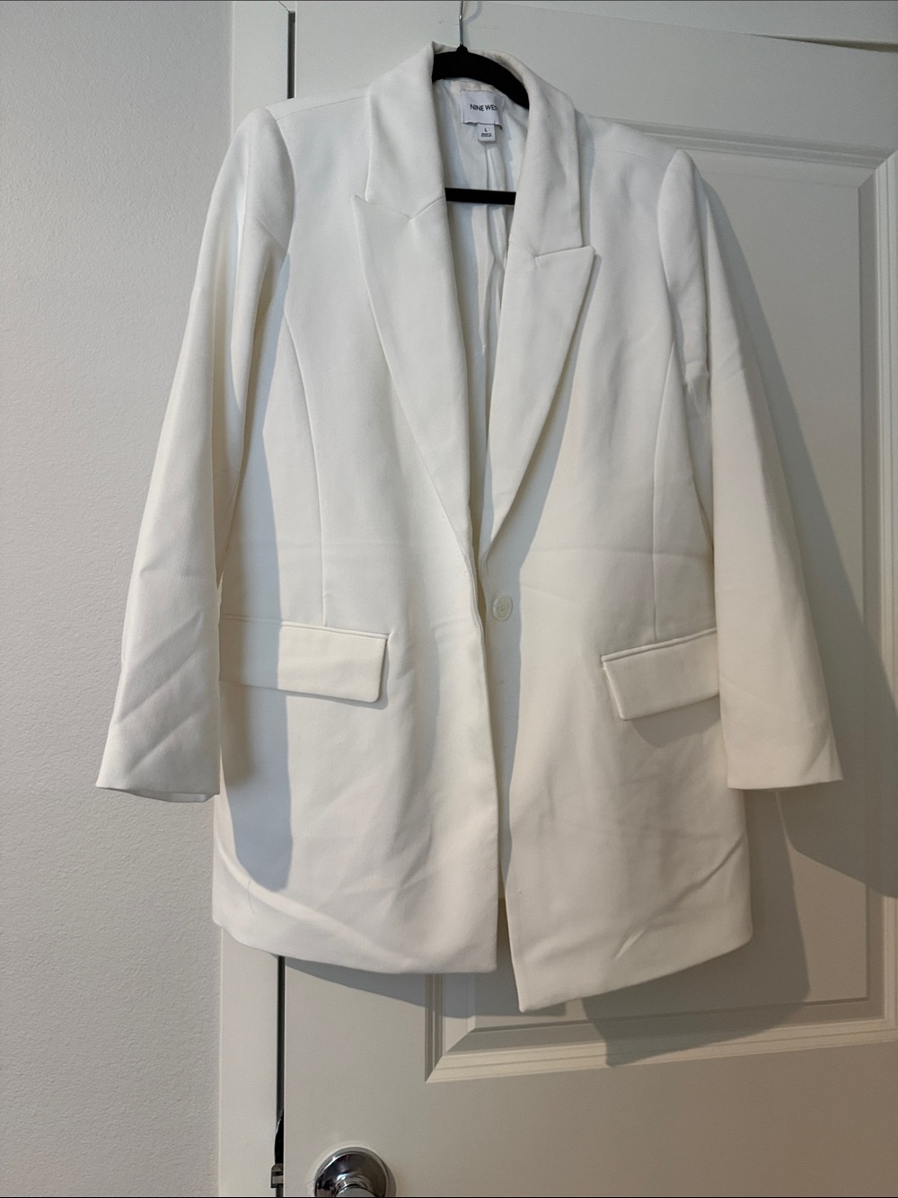 White Tailored Blazer Jacket - Nine West